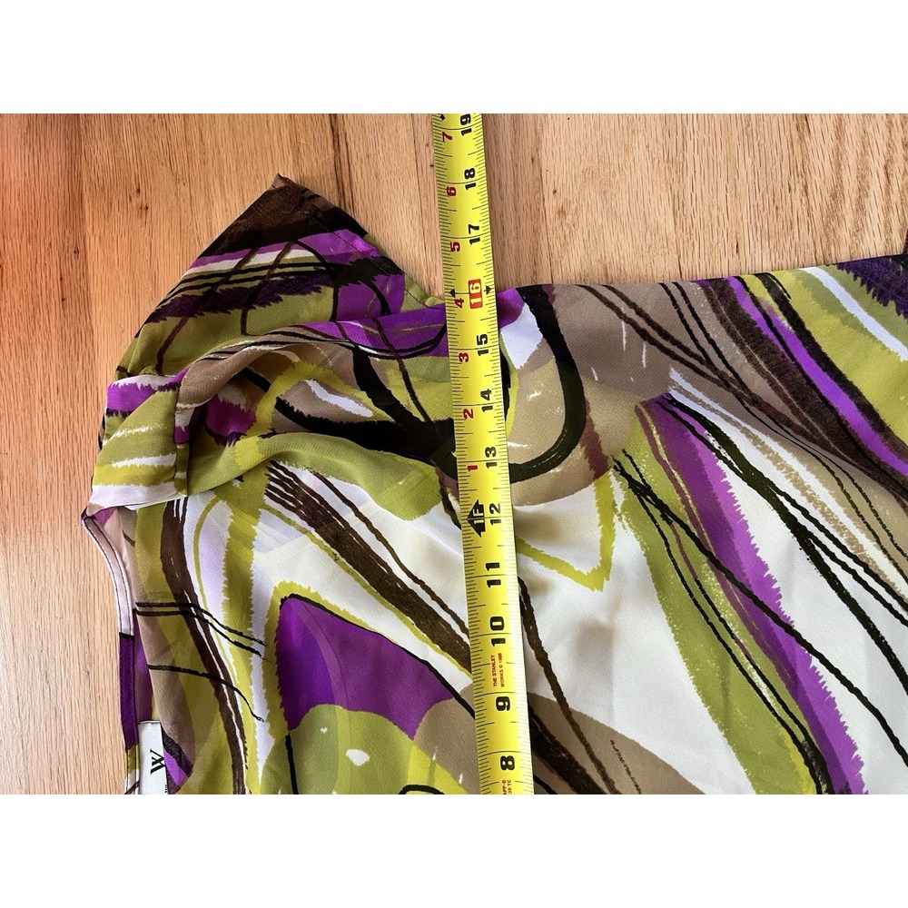 VTG Worthington Blouse Multicolored Belted Top Whimsigoth Funky Y2K 90s‎ - Picture 9 of 11